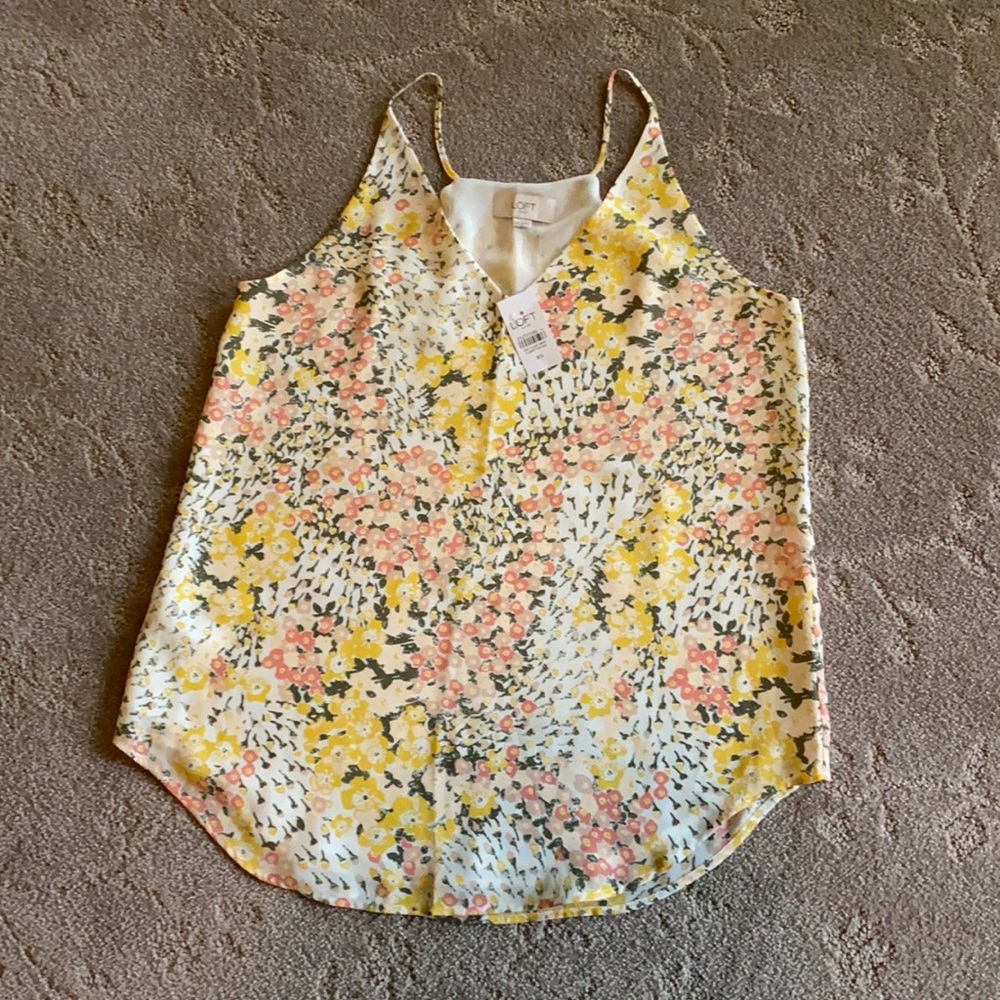 Floral tank top loft size xs